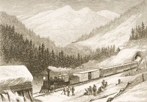 At bære amerikansk post over Sierra Nevada i 1870 fra 